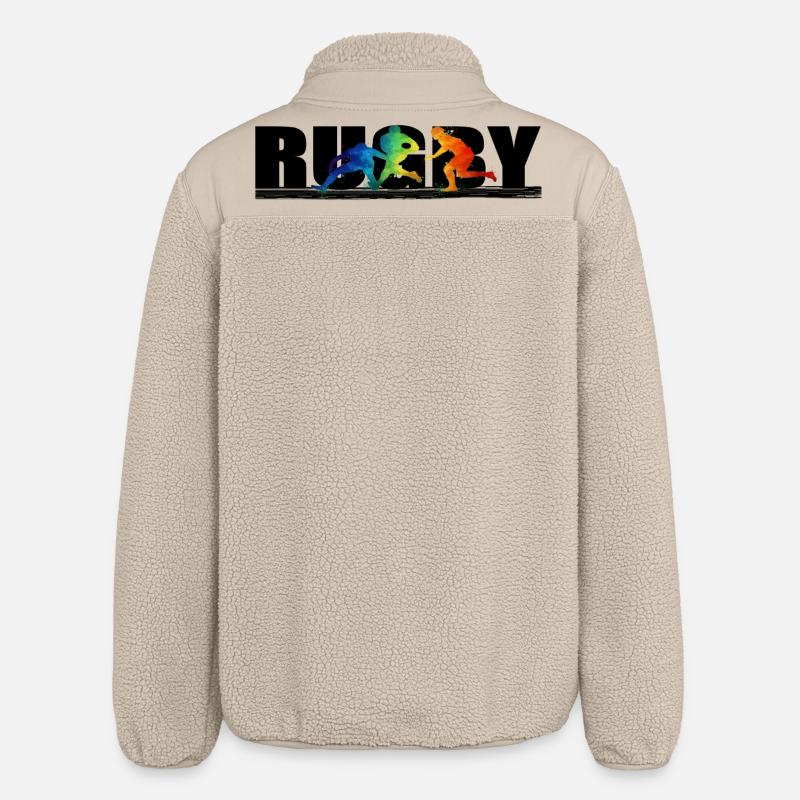Rugby - Relaxed Fit Unisex Sherpa Jacket by Stanley/Stella - beige