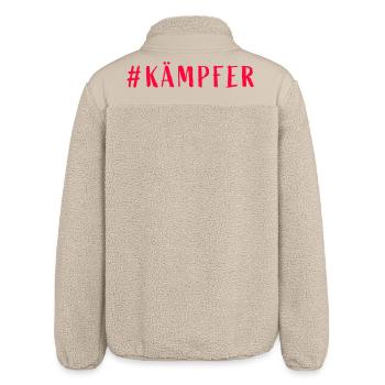 Kämpfer - Glücksbringer - Du schaffst das! - Relaxed Fit Unisex Sherpajacke von Stanley/Stella - Beige - Hinten