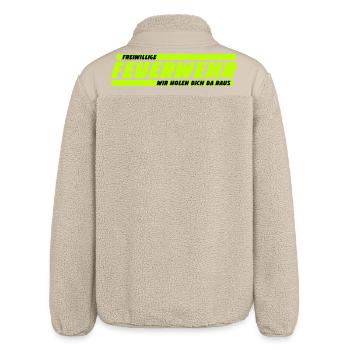Freiwillige Feuerwehr – Wir holen dich raus - Relaxed Fit Unisex Sherpajacke von Stanley/Stella - Beige - Hinten