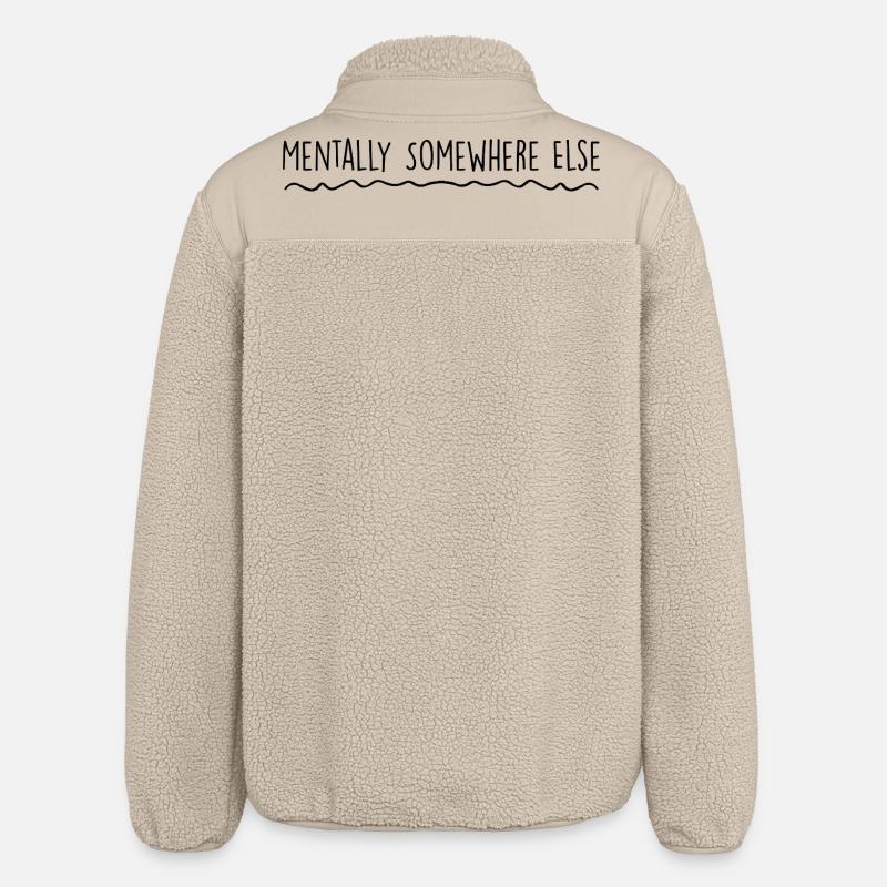 Mentally somewhere else - Relaxed Fit Unisex Sherpa Jacket by Stanley/Stella - beige