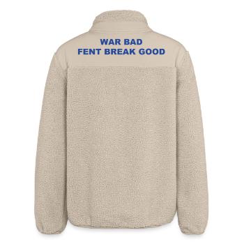 Guerre Mauvais Seins Bonne Chemise - Veste sherpa unisexe coupe décontractée Stanley/Stella - beige - Dos