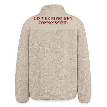 Bier Connoisseur, aber nur lecker Bierchen  - Relaxed Fit Unisex Sherpajacke von Stanley/Stella - Beige - Hinten