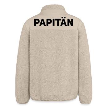 Papitän Funny Pun Capitaine Papa Ancre - Veste sherpa unisexe coupe décontractée Stanley/Stella - beige - Dos
