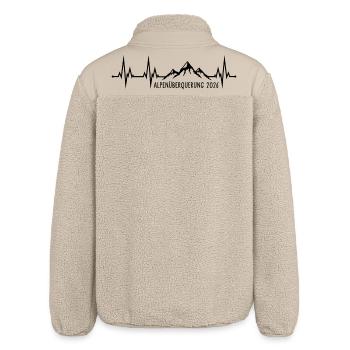 Alpenüberquerung 2026 - Herzschlag Berge Wandern   - Relaxed Fit Unisex Sherpajacke von Stanley/Stella - Beige - Hinten