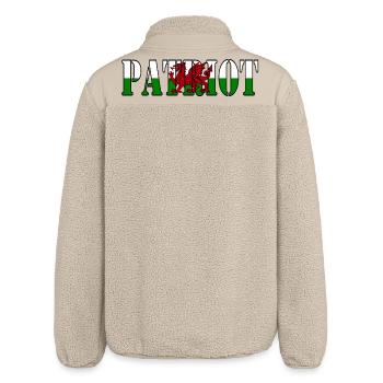 Welsh Patriot Pride - Relaxed Fit Unisex Sherpa Jacket by Stanley/Stella - beige - Back