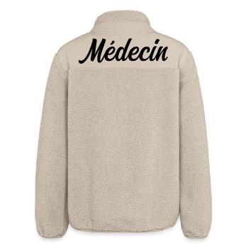 Arzt im Gesundheitswesen Doktor Sauveur - Relaxed Fit Unisex Sherpajacke von Stanley/Stella - Beige - Hinten