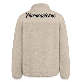 Pharmacist Health Medicines Pharmacy Preparatio - Relaxed Fit Unisex Sherpa Jacket by Stanley/Stella - beige - Back
