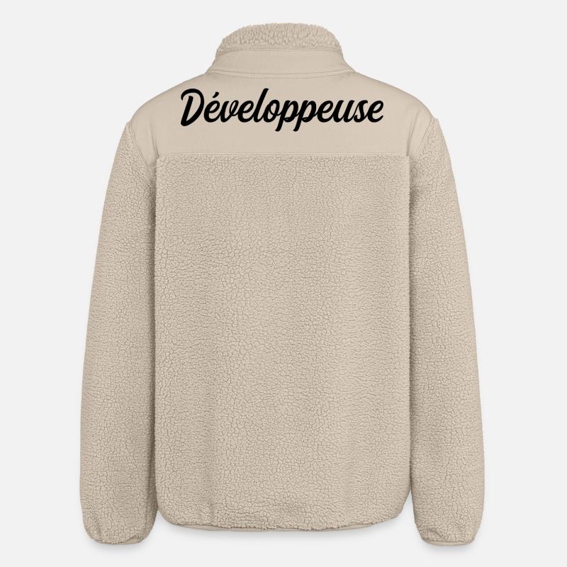 Développeuse Web Code Logiciel Application Tech - Veste sherpa unisexe coupe décontractée Stanley/Stella - beige