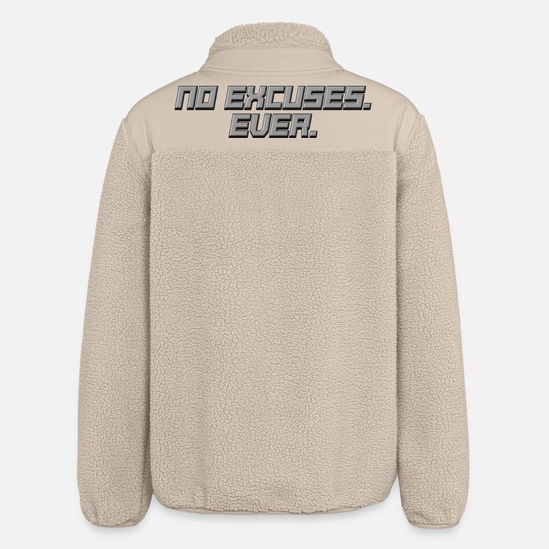 No Excuses - Ever - Statement Shirt - Relaxed Fit Unisex Sherpajacke von Stanley/Stella - Beige