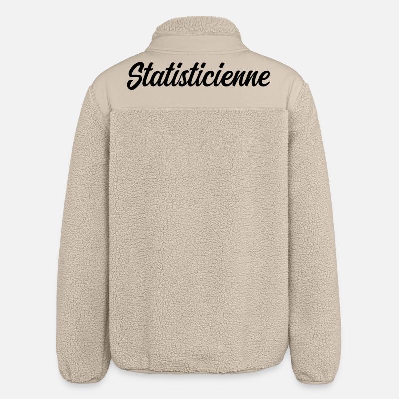 Statisticienne Analyse Données Mathématiques Pro - Veste sherpa unisexe coupe décontractée Stanley/Stella - beige