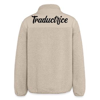 Traductrice Interprète Langues Étrangères Pro - Veste sherpa unisexe coupe décontractée Stanley/Stella - beige - Dos