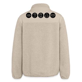 Five senses, sense organs - Relaxed Fit Unisex Sherpa Jacket by Stanley/Stella - beige - Back