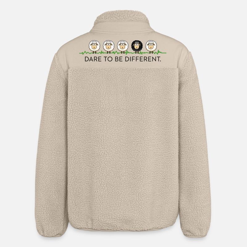 Dare to Be Different – Schwarzes Schaf - Relaxed Fit Unisex Sherpajacke von Stanley/Stella - Beige