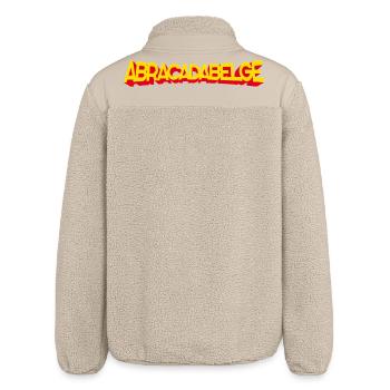 ABRAKADABELGISCH – BELGIEN - Relaxed Fit Unisex Sherpajacke von Stanley/Stella - Beige - Hinten