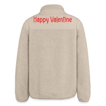 Frohen Valentinstag - Relaxed Fit Unisex Sherpajacke von Stanley/Stella - Beige - Hinten