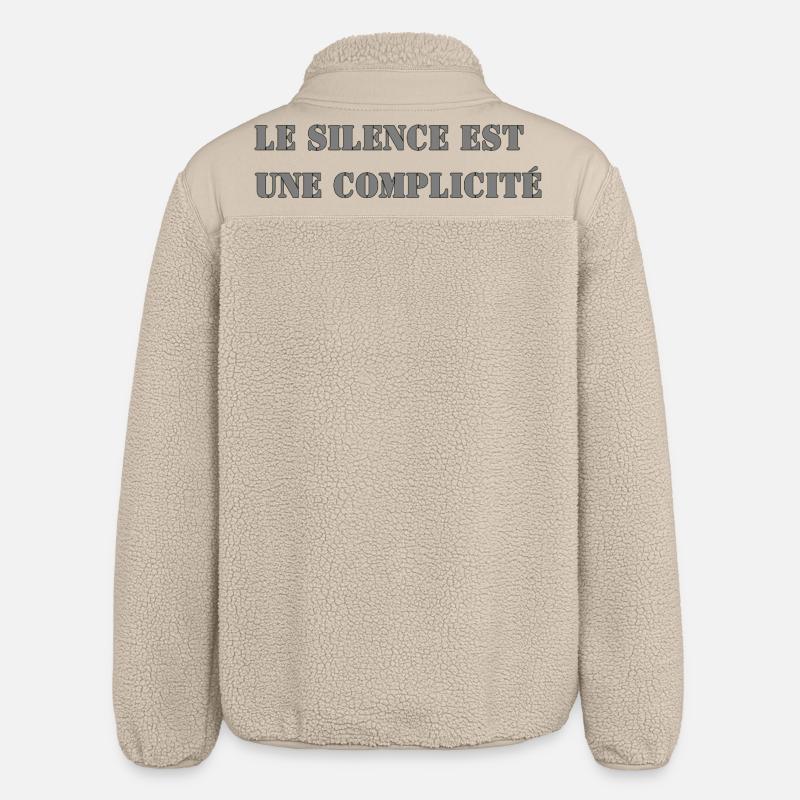 LE SILENCE EST UNE COMPLICITÉ - Veste sherpa unisexe coupe décontractée Stanley/Stella - beige