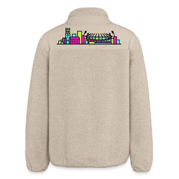 Skyline der Stadt Wolverhampton St Peter's Linienkunst - Relaxed Fit Unisex Sherpajacke von Stanley/Stella - Beige - Hinten