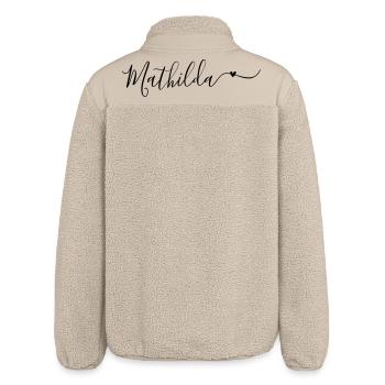 Mathilda Prénom décoratif - Veste sherpa unisexe coupe décontractée Stanley/Stella - beige - Dos