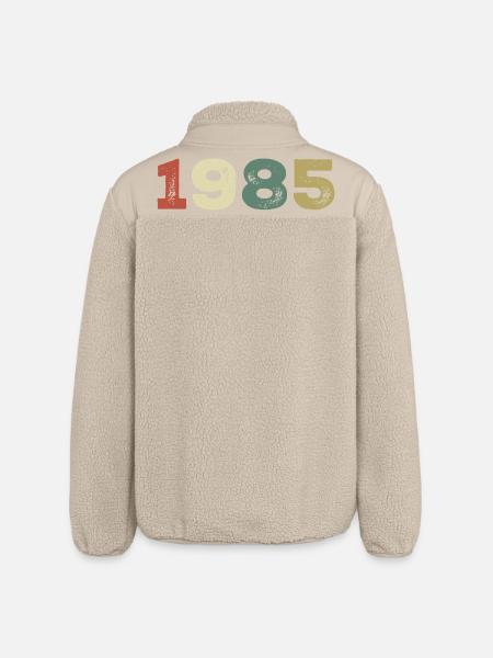 1985 Born in 1985 - Relaxed Fit Unisex Sherpa Jacket by Stanley/Stella - beige