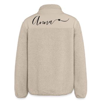 Anna Name Vorname Dekorativ - Relaxed Fit Unisex Sherpajacke von Stanley/Stella - Beige - Hinten