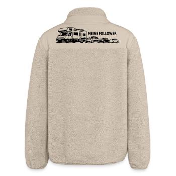 Me and my followers - Motorhome - Traffic jam - Relaxed Fit Unisex Sherpa Jacket by Stanley/Stella - beige - Back