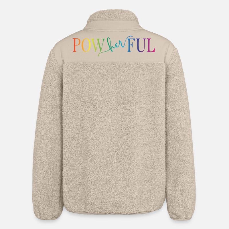 Powherful - Kurtka sherpa unisex luźny krój Stanley/Stella - beżowy
