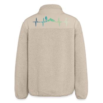 Mountain Heartbeat Hiking - Relaxed Fit Unisex Sherpa Jacket by Stanley/Stella - beige - Back