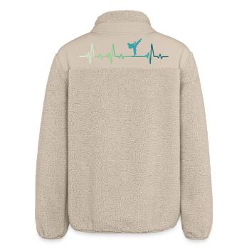 Taekwondo Taekwondo Herzschlag - Relaxed Fit Unisex Sherpajacke von Stanley/Stella - Beige - Hinten