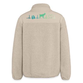 Goat heartbeat gift goats - Relaxed Fit Unisex Sherpa Jacket by Stanley/Stella - beige - Back