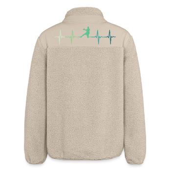 Handball heartbeat handball - Relaxed Fit Unisex Sherpa Jacket by Stanley/Stella - beige - Back