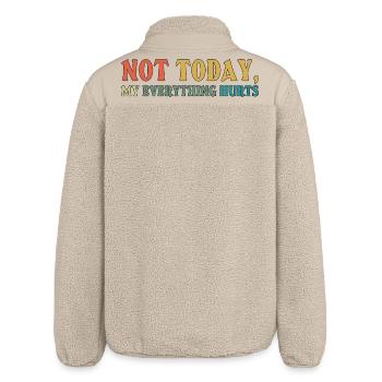 Not Today Fibromyalgia Awareness - Relaxed Fit Unisex Sherpa Jacket by Stanley/Stella - beige - Back