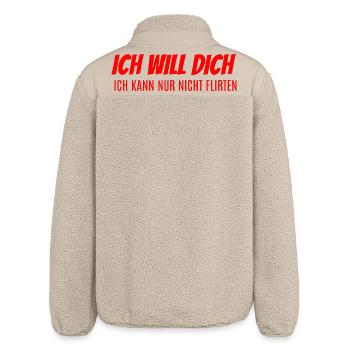 Ich will dich kann nicht flirten - Relaxed Fit Unisex Sherpajacke von Stanley/Stella - Beige - Hinten
