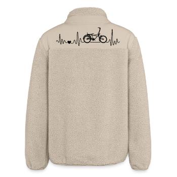 BMX Bike Heartbeat pour les cyclistes de BMX - Veste sherpa unisexe coupe décontractée Stanley/Stella - beige - Dos