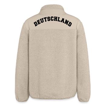 DEUTSCHLAND GERMANY EUROPA DEUTSCHE SPORT FAN - Relaxed Fit Unisex Sherpajacke von Stanley/Stella - Beige - Hinten