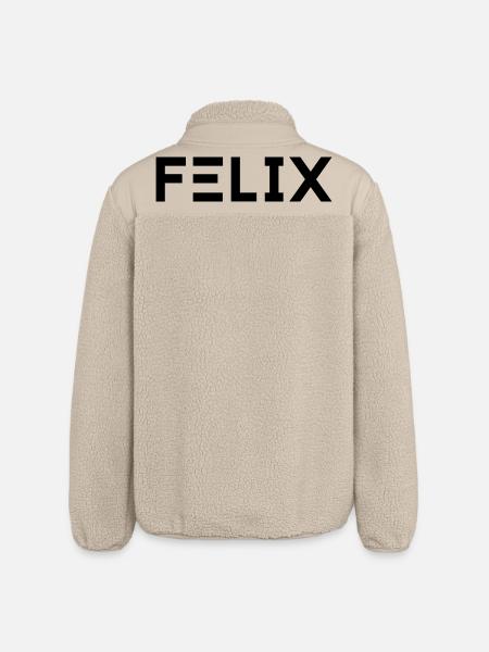 Prénom Felix - Veste sherpa unisexe coupe décontractée Stanley/Stella - beige