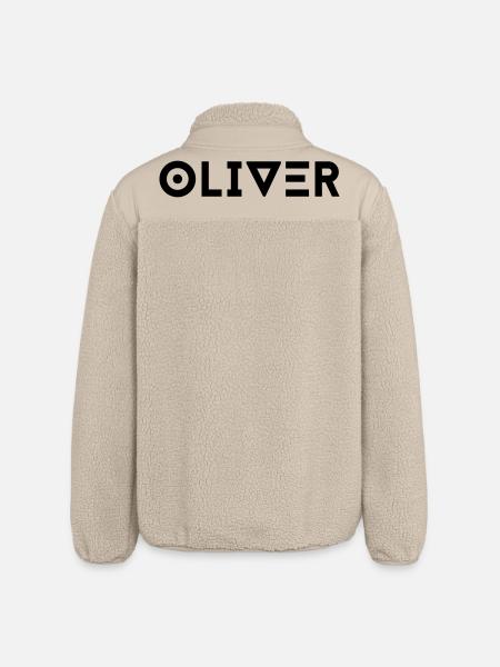 First name Oliver - Relaxed Fit Unisex Sherpa Jacket by Stanley/Stella - beige