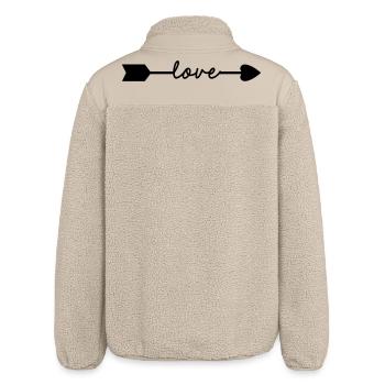 Love - Relaxed Fit Unisex Sherpajacke von Stanley/Stella - Beige - Hinten