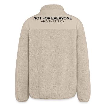Not For Everyone – Minimal Statement Shirt - Relaxed Fit Unisex Sherpajacke von Stanley/Stella - Beige - Hinten