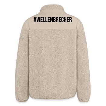 Hashtag Breakwater - Relaxed Fit Unisex Sherpa Jacket by Stanley/Stella - beige - Back