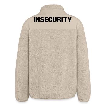 INSECURITY – Minimalist Uniform Style Statement - Relaxed Fit Unisex Sherpa Jacket by Stanley/Stella - beige - Back