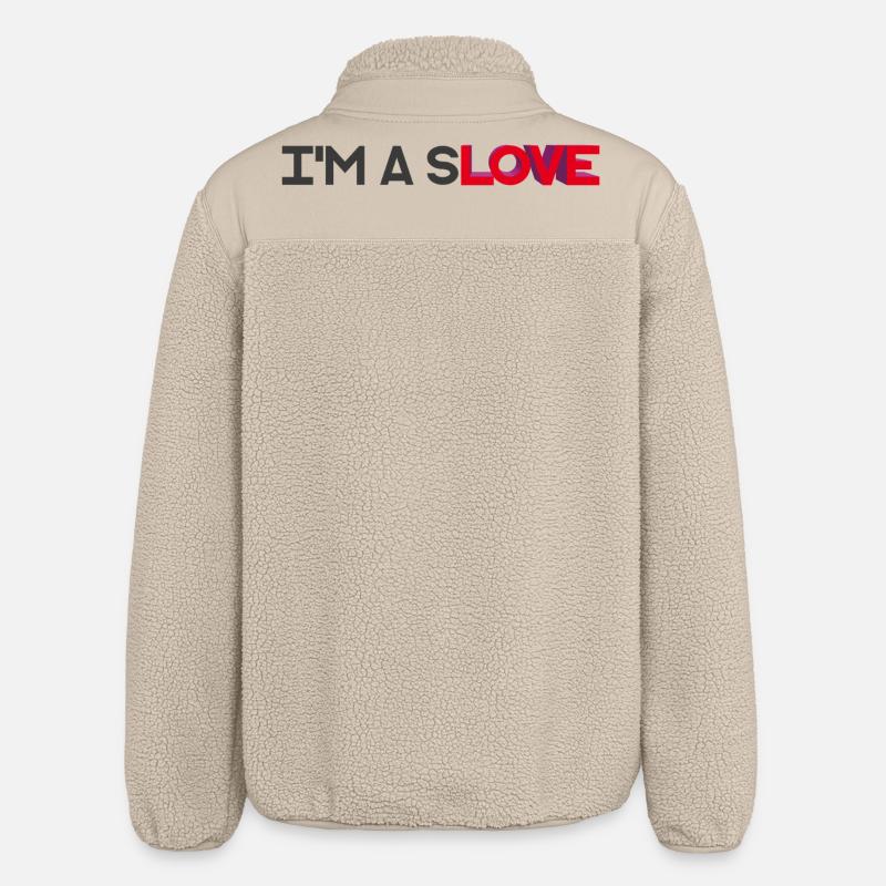I'M A SLOVE - let's talk - Veste sherpa unisexe coupe décontractée Stanley/Stella - beige