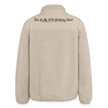 35th Anniversary 35 Years Anniversary - Relaxed Fit Unisex Sherpa Jacket by Stanley/Stella - beige - Back