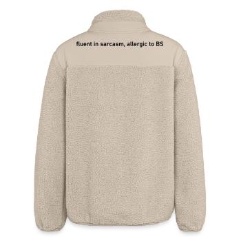 Fluent en sarcasme, allergique aux conneries de t-shirt - Veste sherpa unisexe coupe décontractée Stanley/Stella - beige - Dos