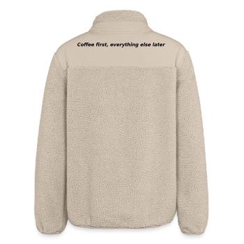 Coffee Shirt - Relaxed Fit Unisex Sherpajacke von Stanley/Stella - Beige - Hinten