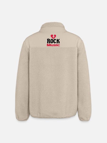 music - Relaxed Fit Unisex Sherpa Jacket by Stanley/Stella - beige