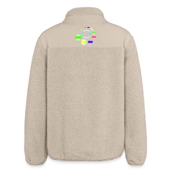 Neon-Orbit-Ringburst - Relaxed Fit Unisex Sherpajacke von Stanley/Stella - Beige - Hinten