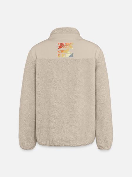 Goalkeeper Saying - Relaxed Fit Unisex Sherpa Jacket by Stanley/Stella - beige
