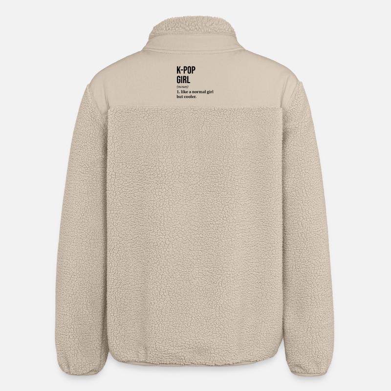 Kpop - Relaxed Fit Unisex Sherpa Jacket by Stanley/Stella - beige