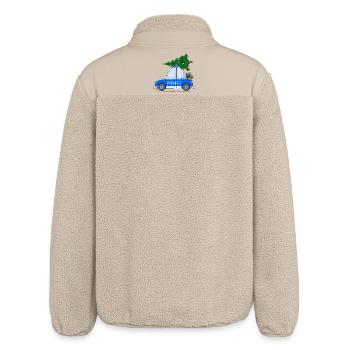 Polizeiauto Police Weihnachten - Relaxed Fit Unisex Sherpajacke von Stanley/Stella - Beige - Hinten