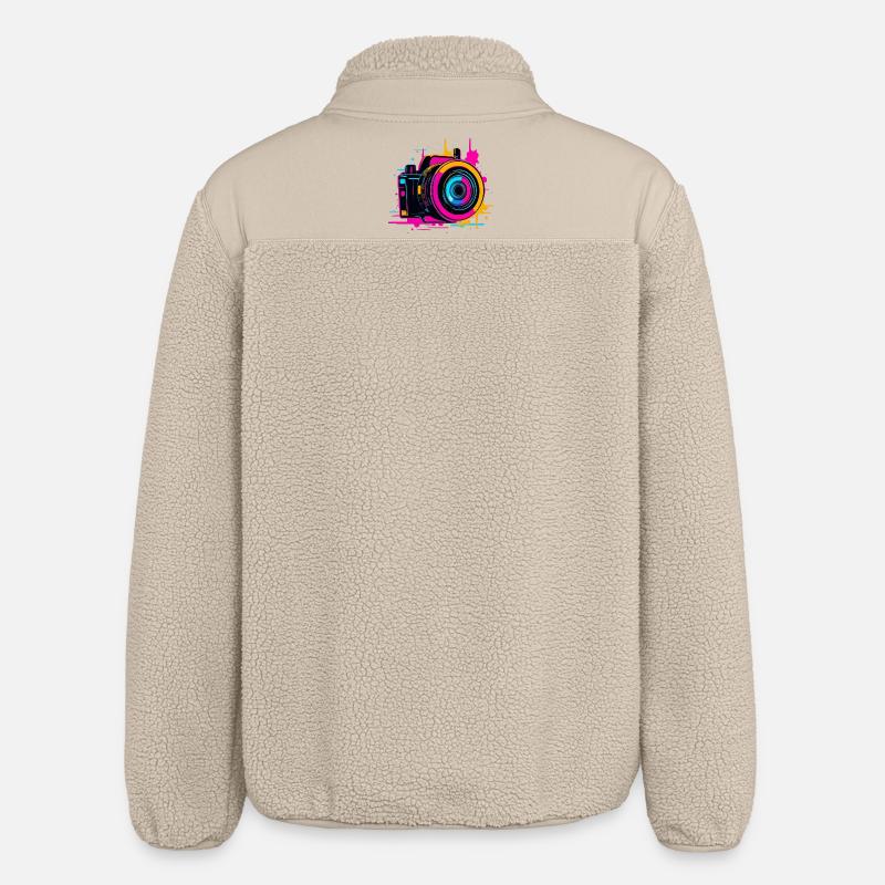 Camera Steamwave - Relaxed Fit Unisex Sherpa Jacket by Stanley/Stella - beige